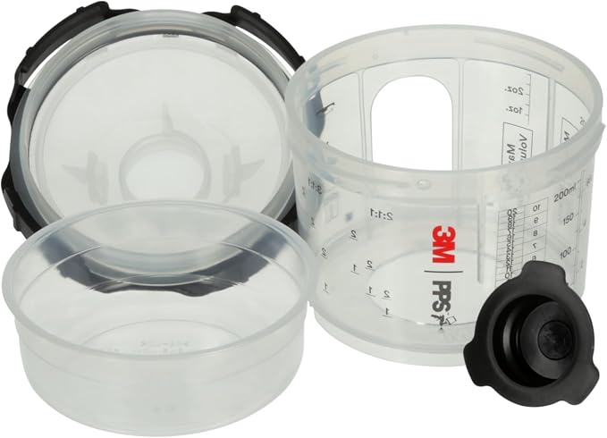 3M 26000 PPS 2.0 Spray Gun Cup, Lids and Liners Kit, 200-Micron Filter - Image 10