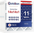 14x14x1 Air Filter 4 Pack MERV 11 MPR 1000 FPR 7- GoldBon AC Filter USA Design- by Unknown