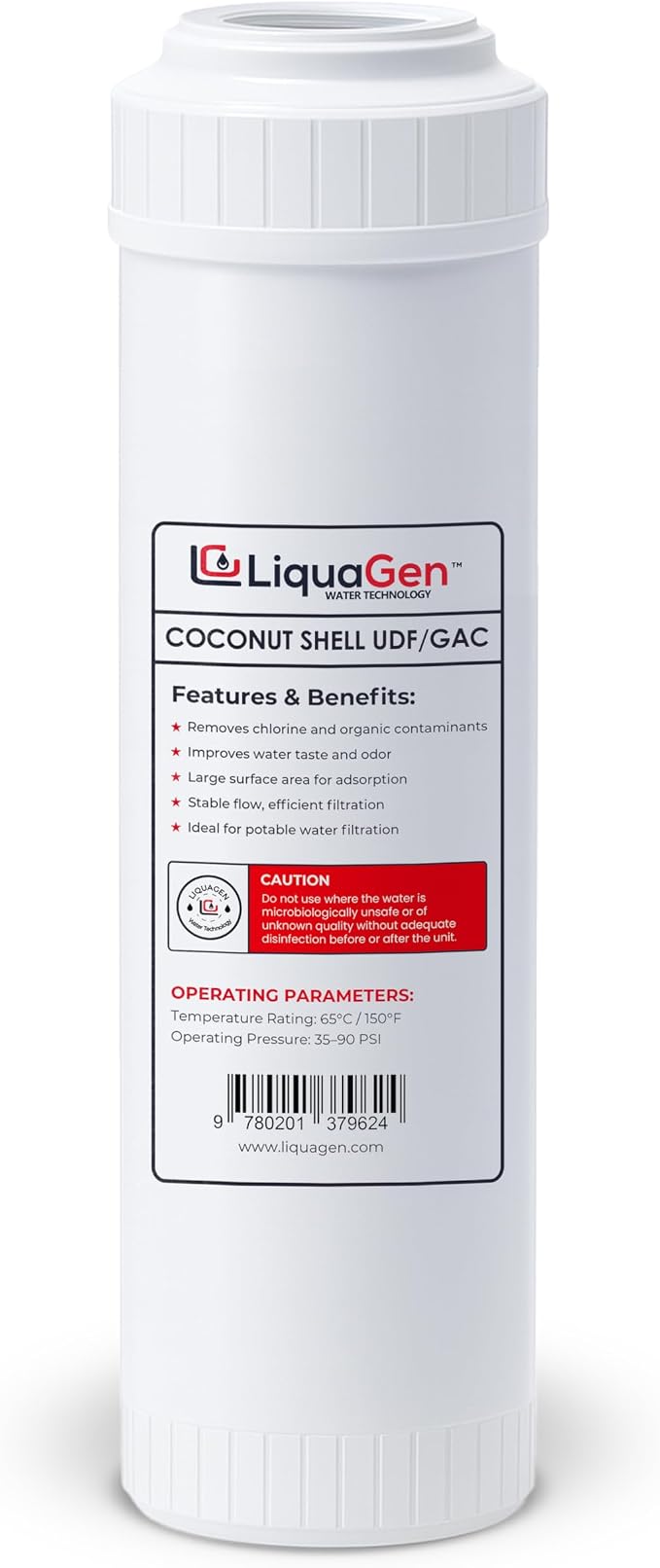 LiquaGen Granular Activated Carbon Water Filter Replacement Cartridge – Helps by LiquaGen