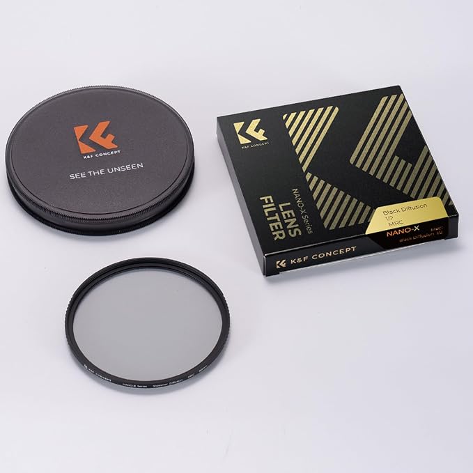 K&F CONCEPT 72mm Black Diffusion 1/2 Filter Mist Cinematic Effect Lens Filter - Image 8