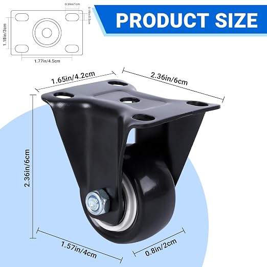 1.5 Inch Locking Casters Set of 4 - Image 2