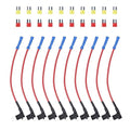 FT4-10 10 Pack 12V Car Add-a-Circuit Fuse Tap Adapter ACZ Blade Fuse/Micro 2 by Unifizz