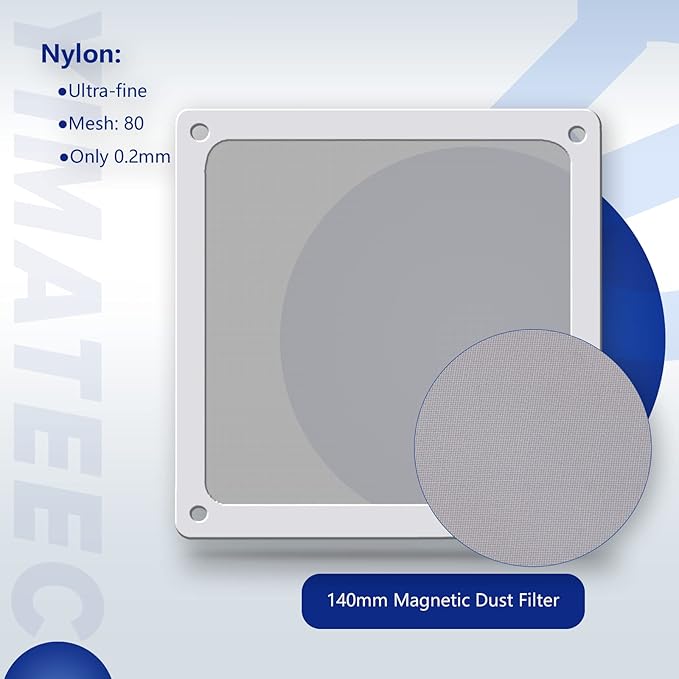 Dust Filter PC 140mm for Computer Cooler/PSU/Routers Nylon 80 Mesh, Magnetic - Image 3
