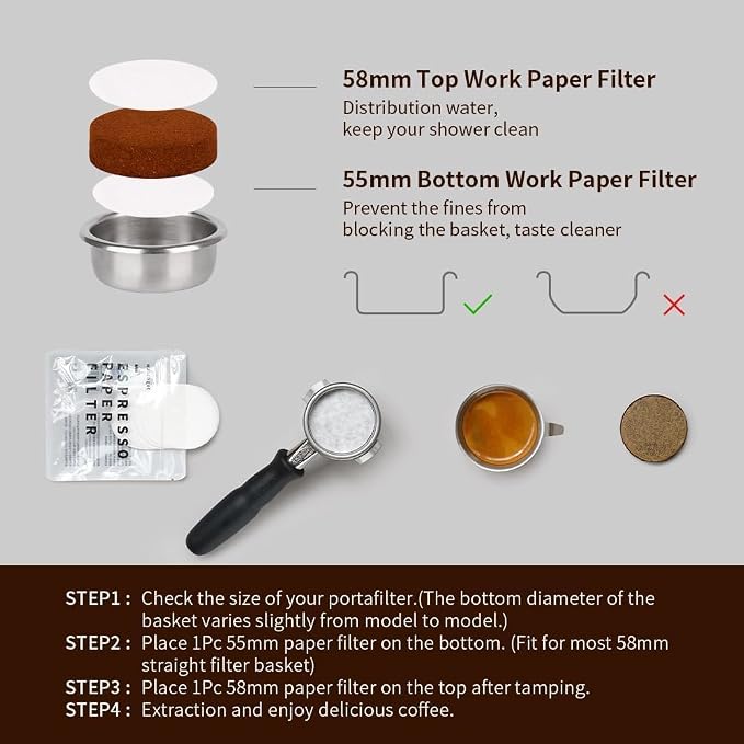 watchget 58mm Espresso Paper Filters - Image 5