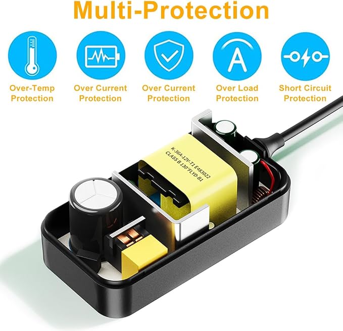 AC to DC Converter 2A Car Cigarette Lighter Socket, SANSUN 120V to 12V Supply - Image 5
