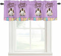 Purple Easter Curtain Valances for Windows, Kitchen Valance Window Treatment by Unknown