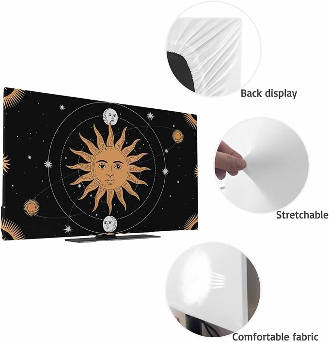 Astrology Tarot Bohemian Sun Indoor TV Cover, Elastic TV Screen Protector - Image 7
