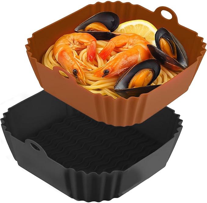 Boribim 9 Inch Large Air Fryer Silicone Liners by Boribim