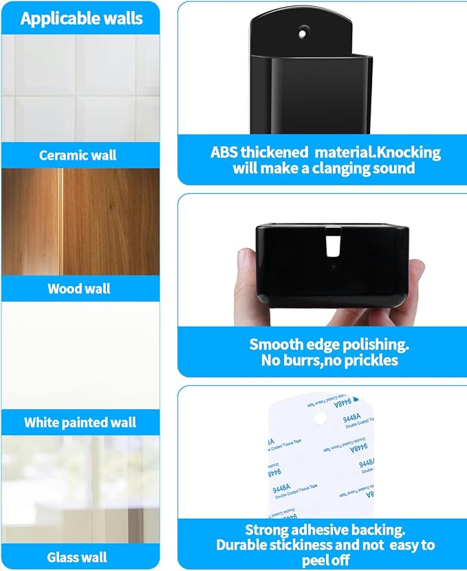 4 PCS Remote Control Holders Wall Mount, Self Adhesive TV Air Conditioner - Image 6