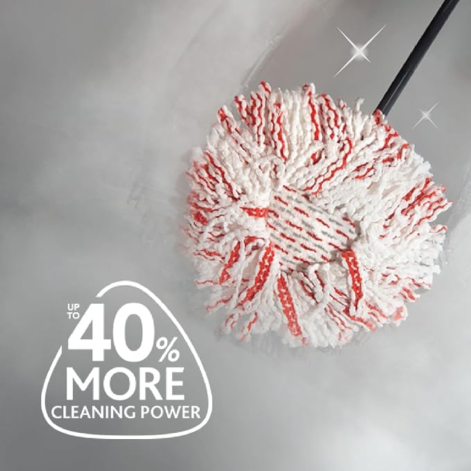 O-Cedar EasyWring Deep Clean Refill | 40% More Cleaning Power | Microfiber Mop - Image 2