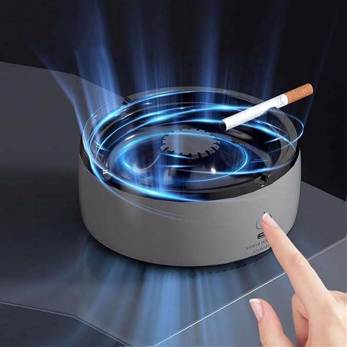 Multifunctional Smokeless Ashtray, Indoor and Outdoor Ashtray, Air Purifier by wioilyoy