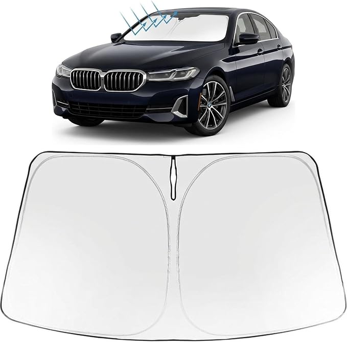 Proadsy Windshield Sun Shade for BMW 5-Series 2024-2026 Foldable Front Sunshade by Proadsy