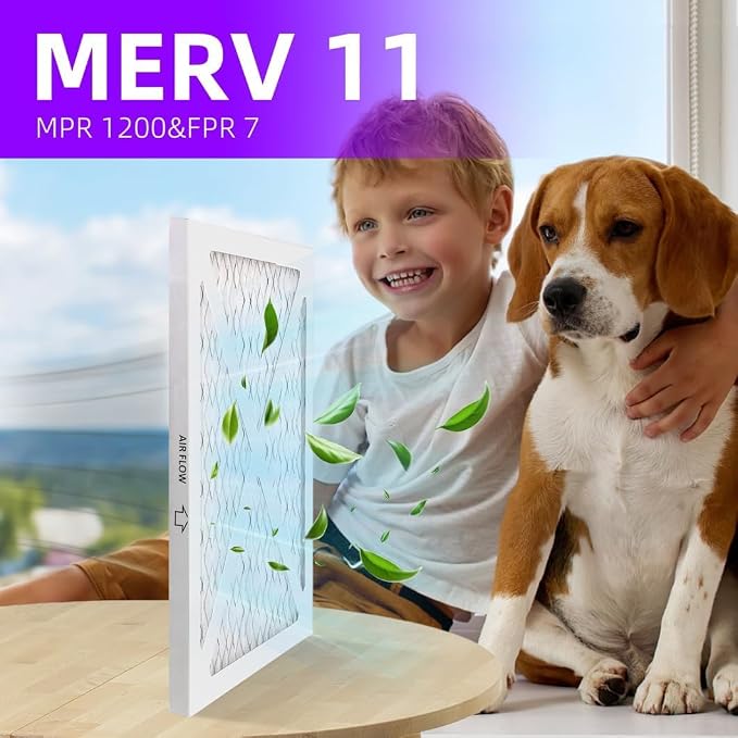 10x20x1 MERV 11 Pleated Air Filter MPR 1200 & FPR 7, Furnace Air Filters - Image 2