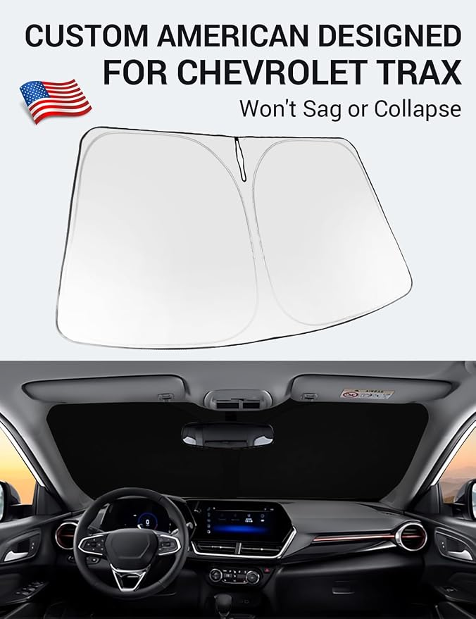 Proadsy Windshield Sun Shade for Chevrolet Trax 2024 2025 2026 Custom Fit - Image 2