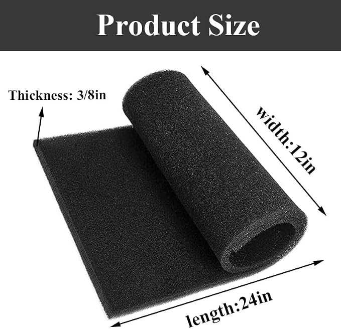 Air Filter Foam Sheet Material Replacement, Universal Filter Foam - Image 2