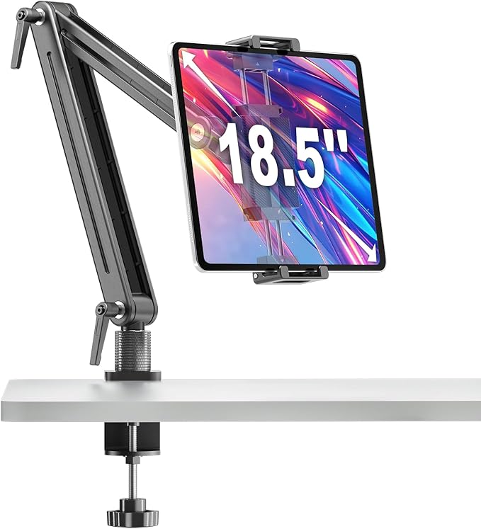 Portable Monitor Stand Desk Holder- Large Clamp support up to 6.5 12.9 14.6 by Fesing