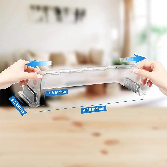 4 Pack Adjustable Air Vent Deflector, 9”-15” Transparent Deflector - Image 2
