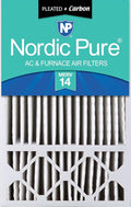 Nordic Pure 16x25x5 Pleated MERV 14 Plus Carbon Air Filters 1 Pack | Actual by NordicPure