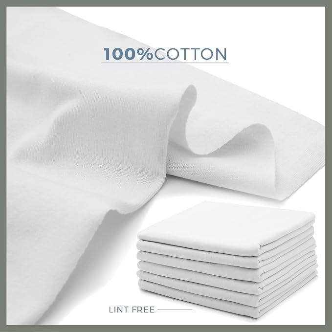 VALENGO New Lint Free Rags – 100% Cotton Cloth, Soft T-Shirt Rags, Lint Free - Image 5