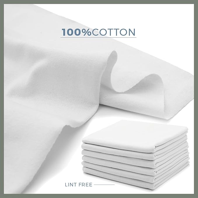 VALENGO New Lint Free Rags – 100% Cotton Cloth, Soft T-Shirt Rags, Lint Free - Image 5