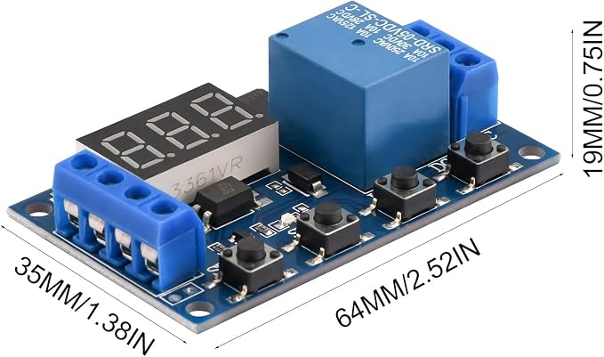 2pcs 5V Micro USB Timer Relay DC 6-30V Programmable Cycle Delay Timer Switch - Image 2