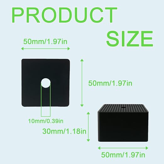 Rubber Anti-Vibration Pads & Shock Absorbing Pads 4 Pack, 50×50×30 mm Thick - Image 2