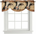 Farmhouse Cow Tie Up Valance Curtains by Unknown