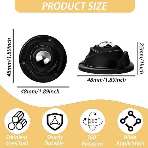 Self Adhesive Caster Wheels 1 Inch - Image 2