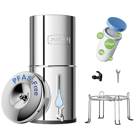 Purewell PFAS-Free 6-Stage Gravity Water Filter System by Purewell