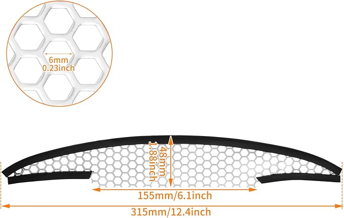 Motorcycle Mesh Fairing Grill Top Vent Grille Screen Fit - Image 5