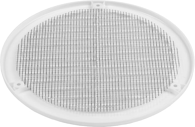 100-Pack 6" Round Air Vent Cover – White Plastic Soffit Air Vent Deflector - Image 9