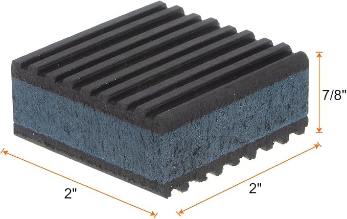HARFINGTON 12pcs Rubber Anti Vibration Pads 2" x 2" x 7/8" Isolation Vibration - Image 2