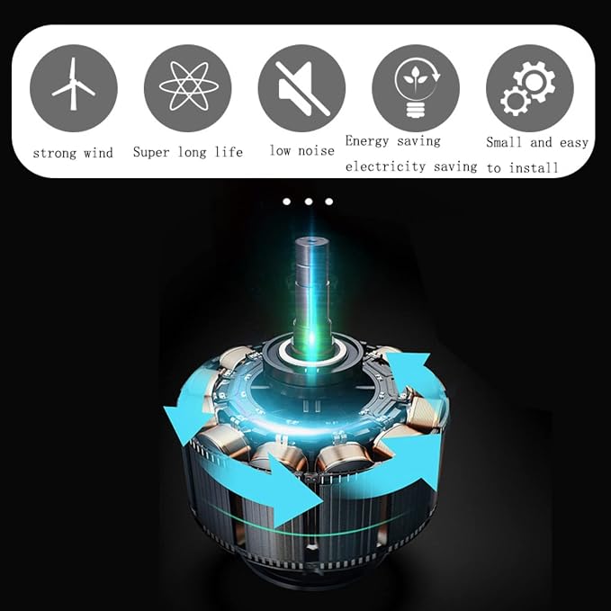 3”Inline Air Vent Pet Fan 6W Greenhouse Ventilation Equipment 12V Indoor Intake - Image 5