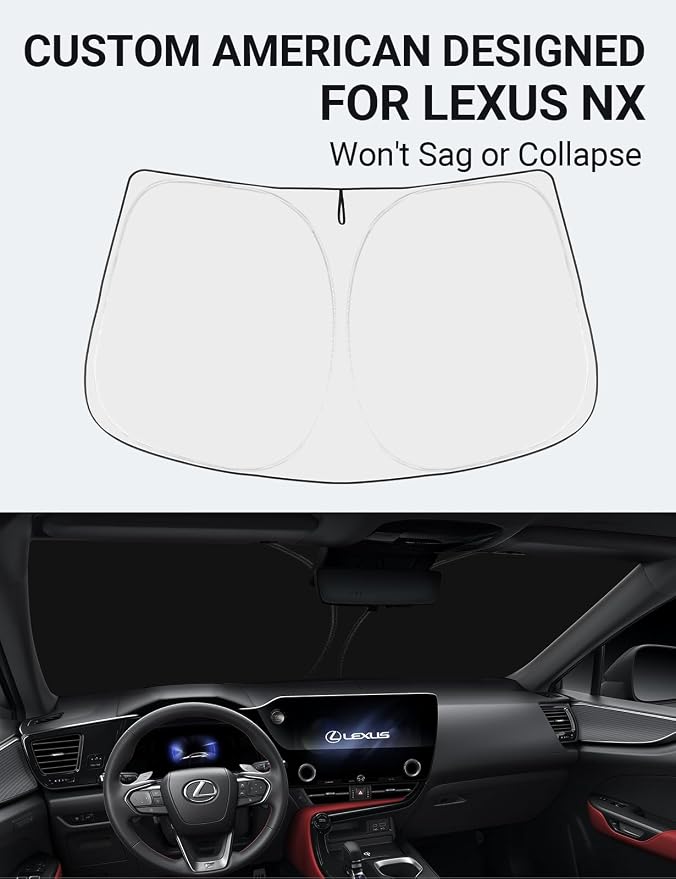 Proadsy 2026 Upgrade Windshield Sun Shade Custom Fit Lexus NX 2022-2025 2026 - Image 2