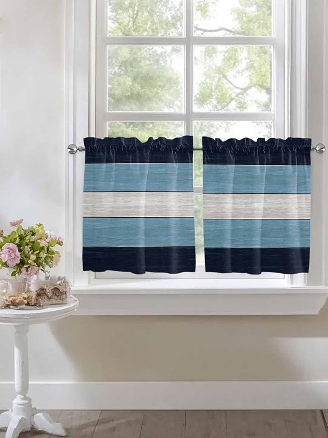 Vintage Country Woodcuts Window Valance Curtains, 2 Panel - Image 4