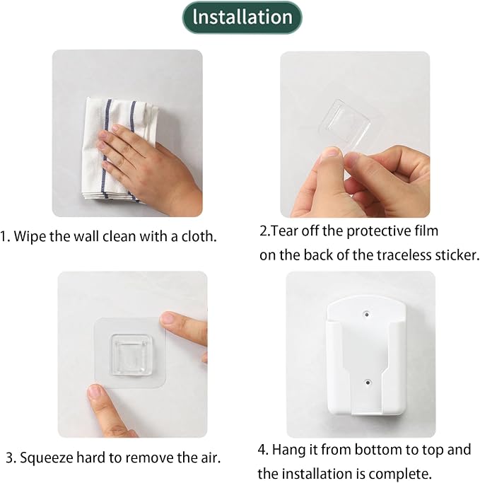 Remote Control Holder Wall Mount Phone Holder Self-Adhesive Air Conditioner TV - Image 6