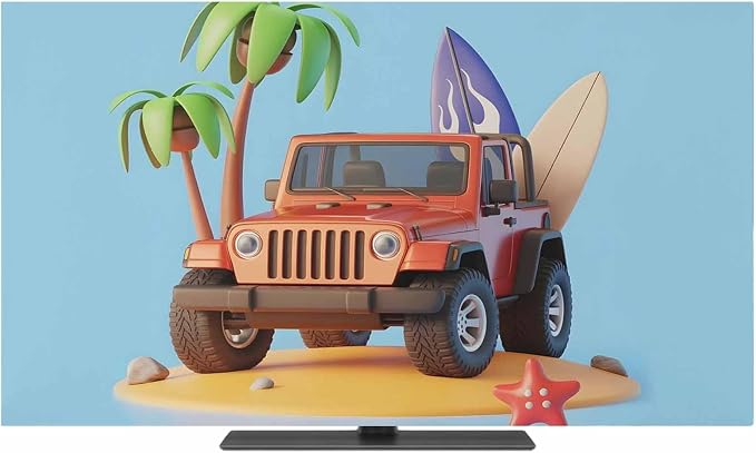 Summer Travel RV Beach Coconut Tree Indoor TV Cover, Elastic TV Screen by Unknown