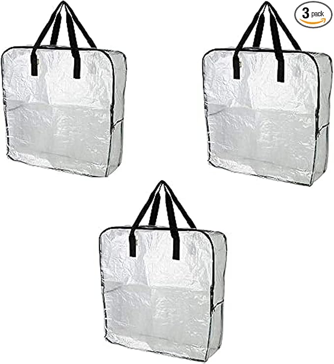 Ikea DIMPA 3 pcs Extra Large Storage Bag, Moth and Moisture Protection Storage by IKEA