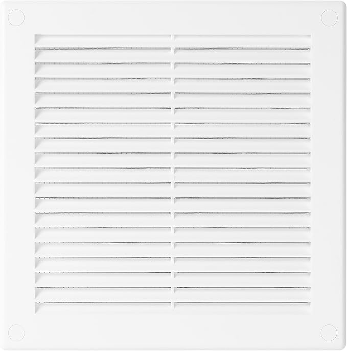 Awenta 6" x 6" Inch Square Plastic White Ventilation Grille - Image 2
