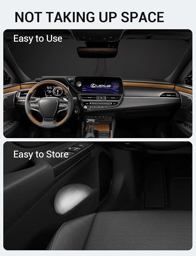 Proadsy 2026 Upgrade Front Windshield Sun Shade Foldable Sunshade Protector - Image 9