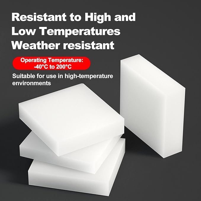 White Silicone Solid Pad 1Pieces Anti-Slip Flat Sealing Mats Block Size Length - Image 3