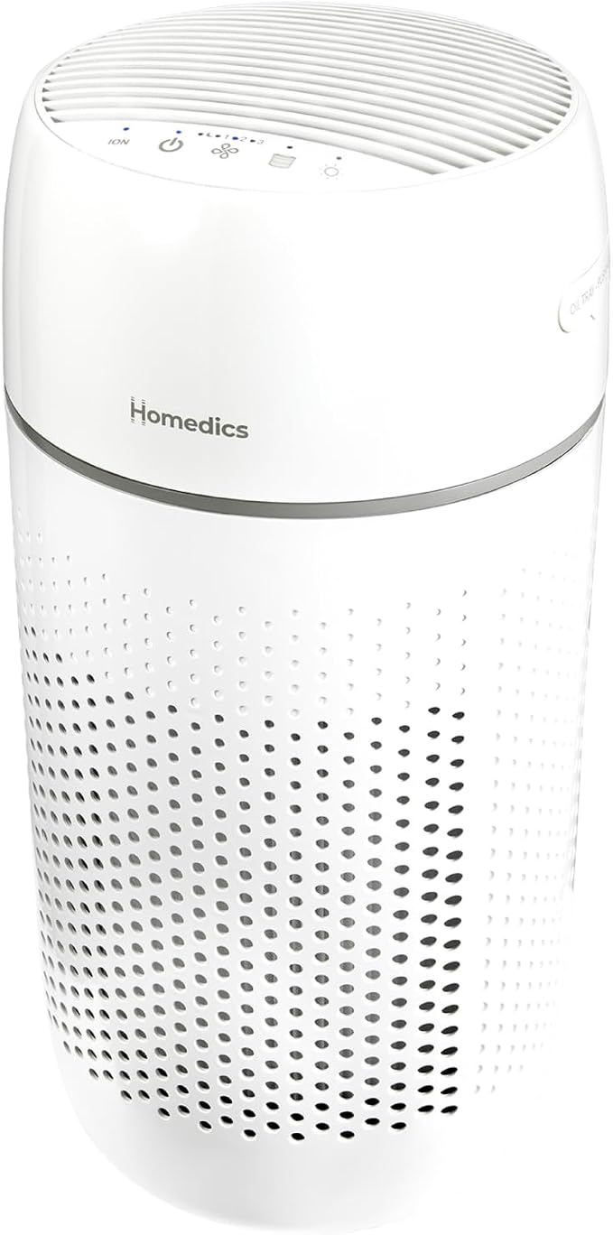 Homedics Air Purifier T22, 5-in-1 Tower Air Purifier, 99% HEPA-Type Filtration by Homedics
