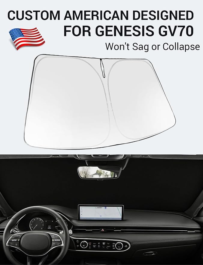 Proadsy 2026 Upgrade Windshield Sun Shade Custom Fit Genesis GV70 2022-2025 - Image 2