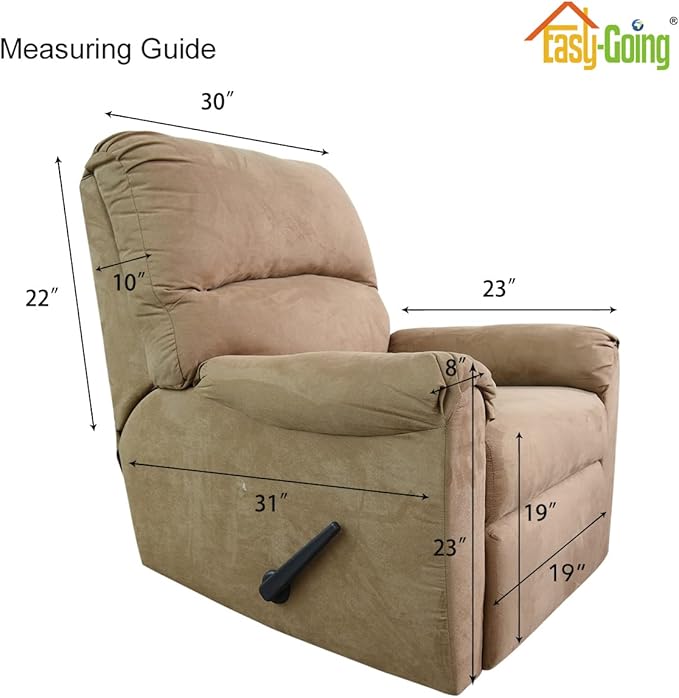 Easy-Going Recliner Sofa Slipcover Reversible Sofa Cover Water Resistant Couch Cover Furniture Protector with Elastic Straps for Pets Kids Children Dog Cat (Recliner, Chocolate/Ivory)