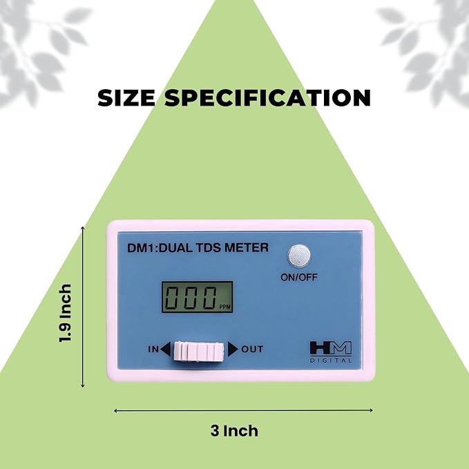 HM Digital DM-1 In-Line Dual TDS Monitor, 0-9990 ppm Range, +/- 2% Readout - Image 3