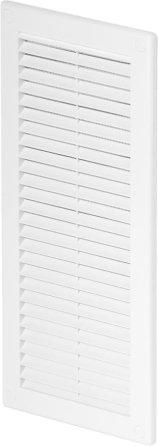 Awenta 4" x 11" Inch Rectangular Plastic White Ventilation Grille by Awenta