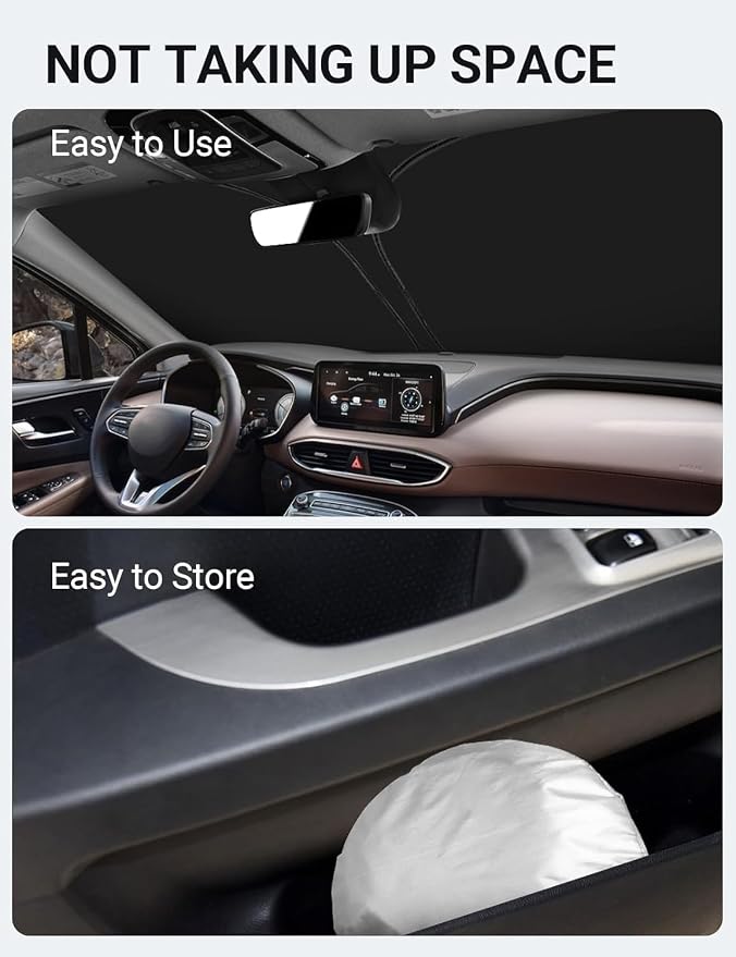 Proadsy 2026 Upgrade Front Windshield Sun Shade Foldable Sunshade Protector - Image 8