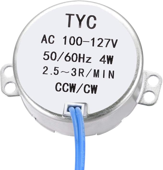 uxcell Synchronous Motor AC 100-127V 2.5-3RPM 50-60Hz CCW/CW 4W D Shaft - Image 2