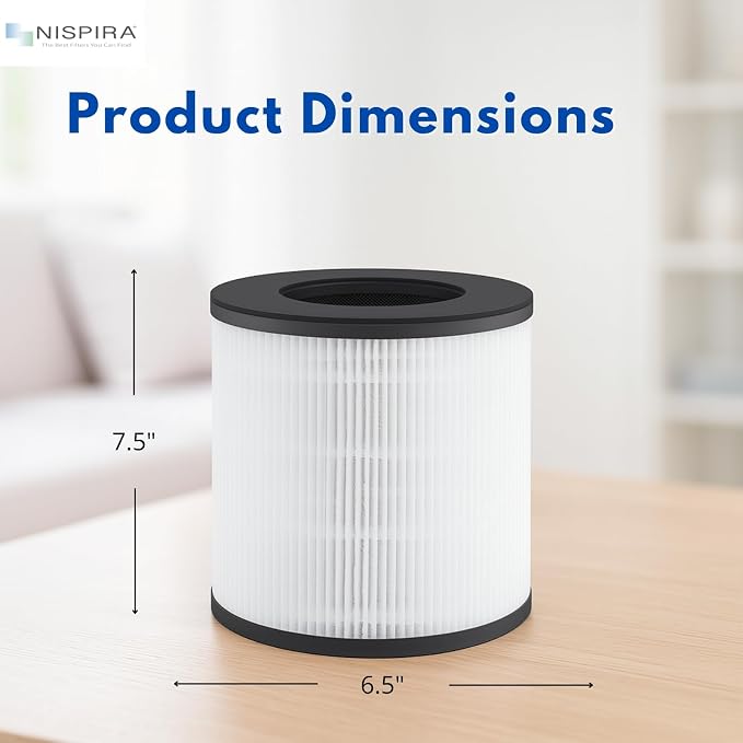 Nispira TD-1300 CL-6070A TAP01 4-in-1 True HEPA Replacement Filters Compatible - Image 3