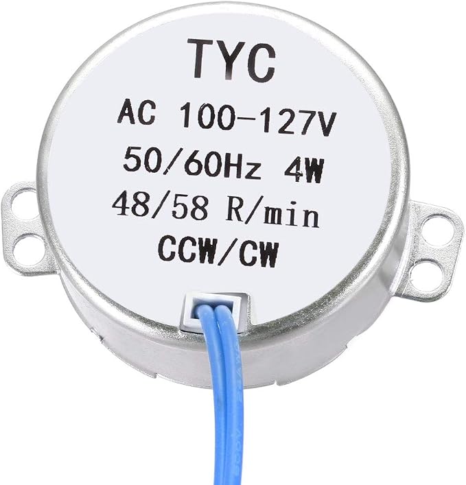 uxcell Synchronous Motor AC 100-127V 48-58RPM 50-60Hz CCW/CW 4W D Shaft - Image 2